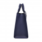 Preview: Handbag made of  calfskin with braided handles dark blue